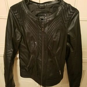 Buckle black Pleather jacket